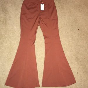Flared rust orange pants